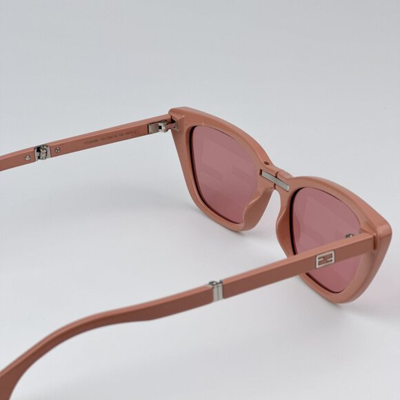 Fendi FE40089I 72U FOLDING BRAND NEW Sunglasses Shiny Pink Mirror Pattern Women - Picture 12 of 13